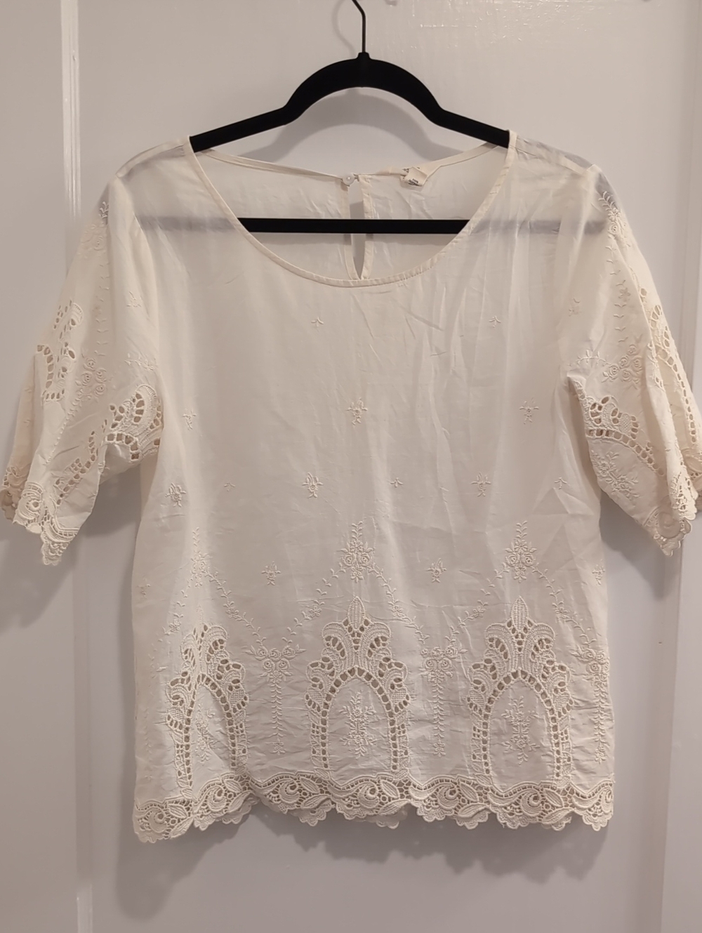 Lands' End Canvas Embroidered Top